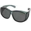 Junior Size Ages 10 to 15 Years Old Fit Over Sunglass FJ3 (Clear Gray Frame-Gray Lenses) view 3