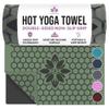Clever Yoga Hot Yoga Mat Towel  Non-Slip Grip for Hot Yoga, Sweat Absorbent, Honeycomb Silicone Grip, Stays Flat  Ideal for Pilates, Travel, Washable & Lightweight - Olive view 1