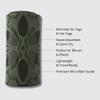 Clever Yoga Hot Yoga Mat Towel  Non-Slip Grip for Hot Yoga, Sweat Absorbent, Honeycomb Silicone Grip, Stays Flat  Ideal for Pilates, Travel, Washable & Lightweight - Olive view 2