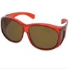 Junior Size Ages 10 to 15 Years Old Fit Over Sunglass FJ3 (Crystal Red-Brown Lenses) view 3