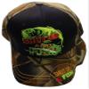 COLL7AWS Shut Up and Fish Camouflage with Black Front Embroidered Cap Hat view 2
