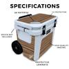 Cooler Skin Compatible with Yeti Roadie 32 Wheeled Cooler - Dark Zebra Wood - Premium 3M Vinyl Protective Wrap Decal Cover - Easy to Apply | Crafted in The USA by MightySkins view 2