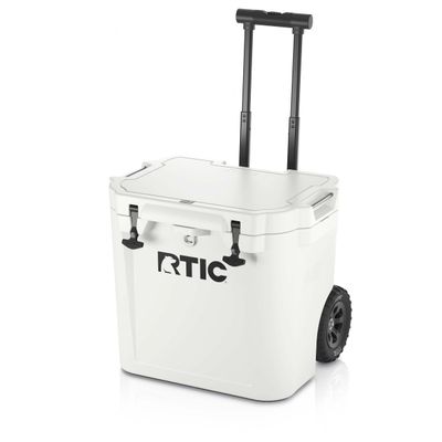 RTIC 45 QT Wheeled Ultra-Tough Cooler Hard Insulated Portable Ice Chest Box for Beach, Drink, Beverage, Camping, Picnic, Fishing, Boat, Barbecue, Rotomolded Construction, White