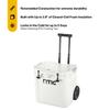 RTIC 45 QT Wheeled Ultra-Tough Cooler Hard Insulated Portable Ice Chest Box for Beach, Drink, Beverage, Camping, Picnic, Fishing, Boat, Barbecue, Rotomolded Construction, White view 3