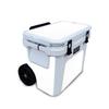 Carbon Fiber Skin Compatible with Yeti Roadie 32 Wheeled Cooler - Solid White - Premium 3M Vinyl Protective Wrap Decal Cover - Easy to Apply | Crafted in The USA by MightySkins view 1
