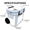 Carbon Fiber Skin Compatible with Yeti Roadie 32 Wheeled Cooler - Solid White - Premium 3M Vinyl Protective Wrap Decal Cover - Easy to Apply | Crafted in The USA by MightySkins view 2