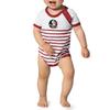 Little King NCAA Striped Bodysuit with Shoulder Snap and Embroidered Logo-Florida State-Garnet Trim-6 Months view 1