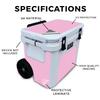 Skin Compatible with Yeti Roadie 32 Wheeled Cooler - Solid Pink - Premium 3M Vinyl Protective Wrap Decal Cover - Easy to Apply | Crafted in The USA by MightySkins view 2