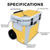 Skin Compatible with Yeti Roadie 32 Wheeled Cooler - Solid Marigold - Premium 3M Vinyl Protective Wrap Decal Cover - Easy to Apply | Crafted in The USA by MightySkins view 2