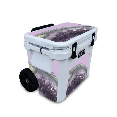 Cooler Skin Compatible with Yeti Roadie 32 Wheeled Cooler - Amethyst Agate - Premium 3M Vinyl Protective Wrap Decal Cover - Easy to Apply | Crafted in The USA by MightySkins