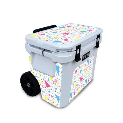 Glossy Glitter Cooler Skin Compatible with Yeti Roadie 32 Wheeled Cooler - 90s Fun - Premium 3M Vinyl Protective Wrap Decal Cover - Easy to Apply | Crafted in The USA by MightySkins