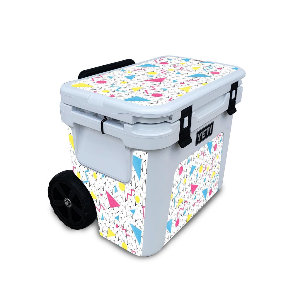 Glossy Glitter Cooler Skin Compatible with Yeti Roadie 32 Wheeled Cooler - 90s Fun - Premium 3M Vinyl Protective Wrap Decal Cover - Easy to Apply | Crafted in The USA by MightySkins