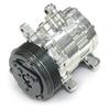 212 Main P412 Sanden 7176 Chrome AC Compressor with Serpentine Pulley view 1