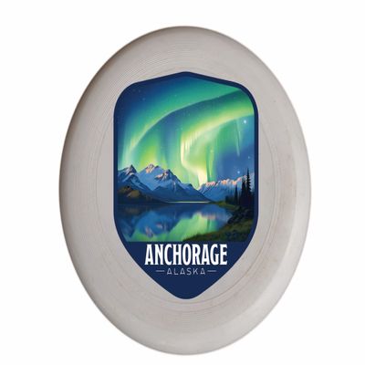 Anchorage Alaska Aesthetic Cityscape Design Souvenir Flying Disc 4-Pack