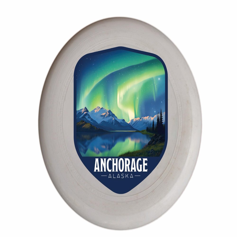 Anchorage Alaska Aesthetic Cityscape Design Souvenir Flying Disc 4-Pack