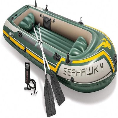 CukUJH Adult Heavy-Duty Kayak Inflatable Boat, Wear-Resistant Hovercraft for Fishing, Tourism, and Entertainment Small Boats