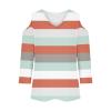 3/4 Length Sleeve Womens Tops Sexy Off The Shoulder Tops for Women Summer V Neck T-Shirt Solid Color /Graphic Tees 2025 Casual Clothes Business Dressy Top Trendy Going Out Shirts Boho Fashion Cute view 3