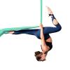 Bitodd Aerial Yoga Practice Polyester Strap, Aerial Yoga Practice Equipment with 2 Extension Straps, Yoga Hammock Practice Kit with 360 Swivel Connector, Yoga Fabric Cloth for Circus, Dance (5M Green) view 1