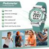 Hearkent Womens Pedometer Watch-Step Tracker Watch with Calories Counter-Non Bluetooth Pedometer Watches-LCD Large Numbers-30M Waterproof Watch-Wrist Watch Step Counter for Walking(Green) view 3