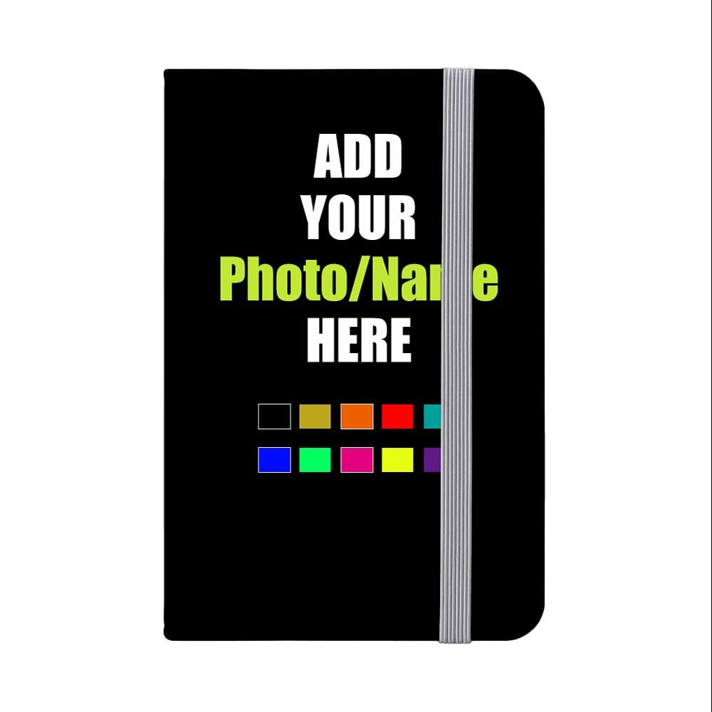 Personalized Passport Holder Travel Wallet PU Leather Vaccine Case Add Your Photo Name Logo Lightweight Passport Vaccine Card Protector Gift for Women Men, Black