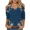3/4 Length Sleeve Womens Tops Sexy Off The Shoulder Tops for Women Summer V Neck T-Shirt Solid Color /Graphic Tees 2025 Casual Clothes Business Dressy Top Trendy Going Out Shirts Boho Fashion Cute view 1