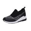 Fashion Rhinestone Walking Shoes for Women Slip On Sneakers Non Slip Lightweight Breathable Comfortable Sneakers for Indoor Outdoor view 1