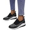 Fashion Rhinestone Walking Shoes for Women Slip On Sneakers Non Slip Lightweight Breathable Comfortable Sneakers for Indoor Outdoor view 3