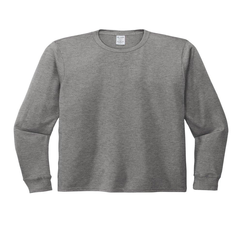 Allmade Unisex Tri-Blend Long Sleeve T-Shirt, Aluminum Grey, Medium