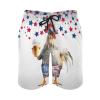 Pynnlts Funny Rooster Beer Men's Swim Trunks Chicken American Flag Stars Summer Board Shorts Drawstring Swimsuit with Pockets xx_l, XX-Large view 1