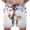 Pynnlts Funny Rooster Beer Men's Swim Trunks Chicken American Flag Stars Summer Board Shorts Drawstring Swimsuit with Pockets xx_l, XX-Large view 2