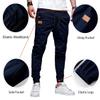 JMIERR Mens Casual Joggers Pants - Cotton Drawstring Chino Cargo Pants Twill Track Jogging Sweatpants Travel Essentials with Pockets, 2XL, Midnight Blue view 3