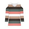 3/4 Length Sleeve Womens Tops Sexy Off The Shoulder Tops for Women Summer V Neck T-Shirt Solid Color /Graphic Tees 2025 Casual Clothes Business Dressy Top Trendy Going Out Shirts Boho Fashion Cute view 3