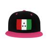 Bandera de la Comarca Ngbe-Bugl Snapback Hat Flat Bill Hat Baseball Cap for Men Women Flat Brim Hats Pink view 2