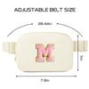 Gitus Personalized Gifts Birthday Gifts for Girls Fanny Pack Cross Body Bags with Initial Letter Preppy Stuff Gifts for Her Girlfriend Wife Sister Friends Mom (Ivory-M) view 3