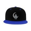 Astronauts Sitting On The Moon Snapback Hat Flat Bill Hat Baseball Cap for Men Women Flat Brim Hats Blue view 2