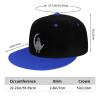 Astronauts Sitting On The Moon Snapback Hat Flat Bill Hat Baseball Cap for Men Women Flat Brim Hats Blue view 4