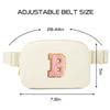 Gitus Personalized Gifts Birthday Gifts for Girls Fanny Pack Cross Body Bags with Initial Letter Preppy Stuff Gifts for Her Girlfriend Wife Sister Friends Mom (Ivory-B) view 3