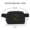 Gitus Belt Bag Fanny Pack Crossbody Bags with Initial Letter Patch Gifts for Wife Older Women Mother Coworker Bridesmaid Anniversary Travel Gifts Beach Gifts (Black-N) view 3