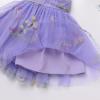 ABEHIK Baby Girls Birthday Party Dress Toddler Kids Bowknot Sequin Spaghetti Straps Tulle Tutu Princess Dress Floral Embroidery Cake Smash Photoshoot Dresses Purple 6-12M view 2