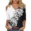 3/4 Length Sleeve Womens Tops Sexy Off The Shoulder Tops for Women Summer V Neck T-Shirt Solid Color /Graphic Tees 2025 Casual Clothes Business Dressy Top Trendy Going Out Shirts Boho Fashion Cute view 1