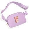 Gitus Initial Belt Bag Fanny Pack Crossbody Bag for Girls Birthday Gifts Age 8-10 Teen Girl Gifts Trend Stuff Personalized Letter Gifts for Daughter Sister (Lavender-F) view 1
