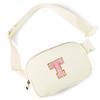 Gitus Personalized Gifts Birthday Gifts for Girls Fanny Pack Cross Body Bags with Initial Letter Preppy Stuff Gifts for Her Girlfriend Wife Sister Friends Mom (Ivory-T) view 1
