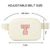 Gitus Personalized Gifts Birthday Gifts for Girls Fanny Pack Cross Body Bags with Initial Letter Preppy Stuff Gifts for Her Girlfriend Wife Sister Friends Mom (Ivory-T) view 3