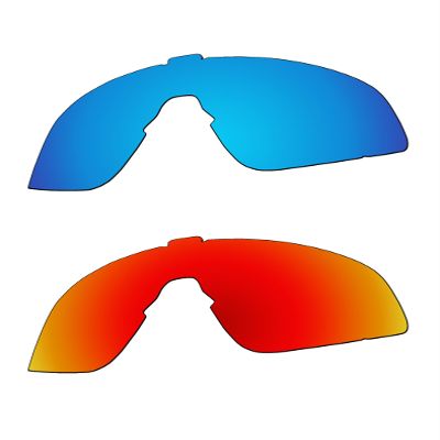 EZReplace Lenses Replacement for Oakley Latch Panel OO9404 Sunglass (Polarized Lenses) - Fits Oakley Latch Panel Frame (Ice Blue+Fire Red)