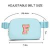 Gitus Gifts for 7 8 9 10 11 Year Old Girls Belt Bag Fanny Pack Crossbody Bags with Initial Letter Patch Birthday Gifts for Daughter Sister Friends Teen girls (Icing Blue-F) view 3