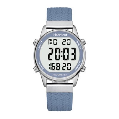 Hearkent Pedometer Watch for Women-Step Tracker Watch with Calories Counter-Non Bluetooth Pedometer Watches-LCD Large Numbers-30M Waterproof Watch-Wrist Watch Step Counter for Walking(Blue)