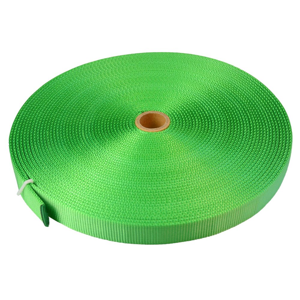 SEPEAK 1 inch Nylon Tubular Webbing, 20kN/4500 lbs, Heavy Duty Climbing Strap for Rescue, Outdoor Climbing, Firefighting, Rigging, Ziplining, Anchoring,Hanging,1pc,Green,20 Yard