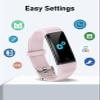 GRV No Bluetooth Pedometer Watch Fitness Tracker No Phone Needed, Step Counter Calories/Sleep Tracker for Walking Running for Men Women Waterproof (Pink) view 4