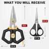 SNAIL TRAIL 2 Sets Fishing Braided Line Scissors, 6-inch & 4.5-inch Fishing Line Cutters Combo, Serrated Stainless Steel Fishing Shears for Saltwater, Fish Wire Cutters view 2