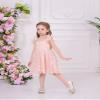 ABEHIK Baby Girls 1st Birthday Outfit Toddler Kids Bowknot Flower Spaghetti Straps Tulle Tutu Princess Dress Pageant Holiday Cake Smash Photoshoot Wedding Guest Party Dress Pink 12-18M view 3